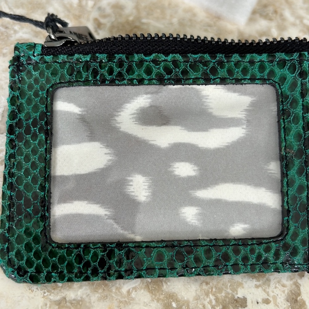 AIMEE KESTENBERG Alia Skinny ID case credit card holder in Emerald Snake - Picture 9 of 17